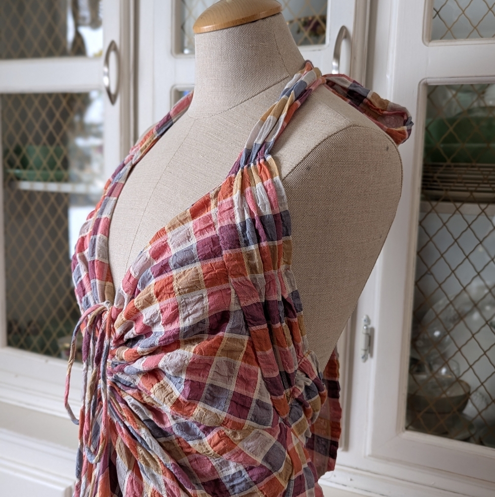 Free People Multi-Color Plaid Maxi Dress - Picture 5 of 8